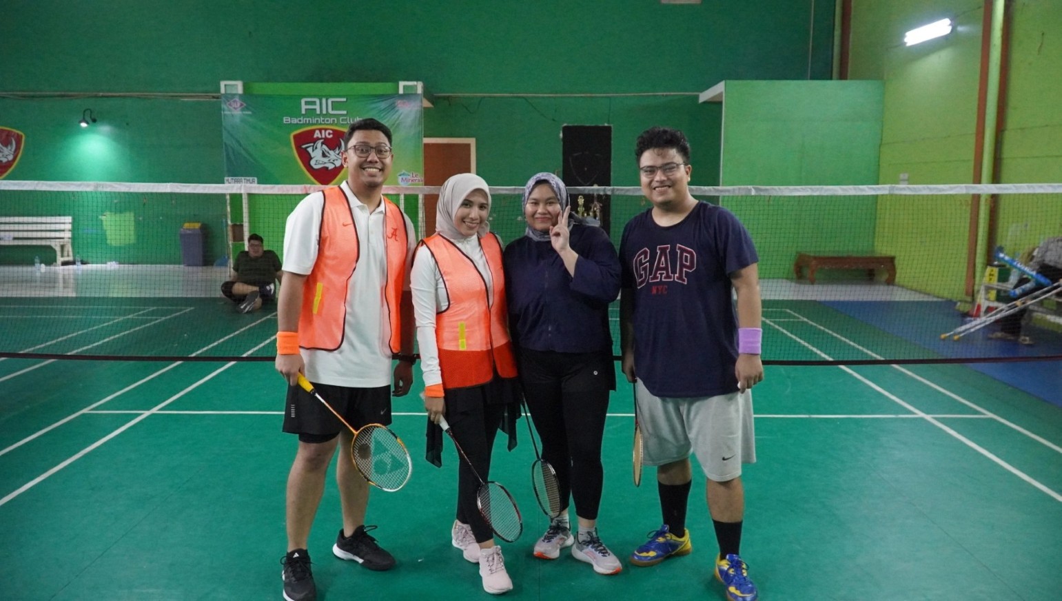 The grand finalists (from left to right): Falih, Chai, Anika, and Me